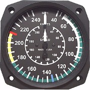 Trintec Mega 14" Aviation Airspeed Indicator Round Thermometer 9061-14 Aviatrix 